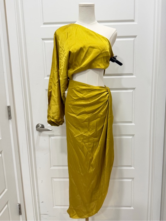 Zara Dresses & Skirts - Zara One-Shoulder Draped Set in Mustard